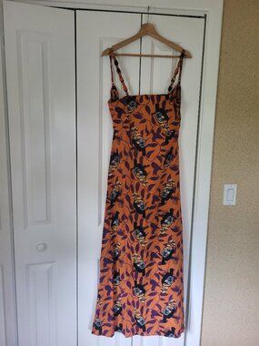 Midi/Maxi Dress - Bird Pattern + Fun Fabric Straps - Colombian Brand: Tennis